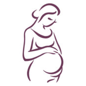 prenatal massage pregnant woman icon